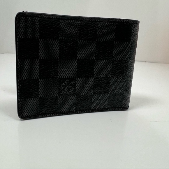 Louis Vuitton Damier Graphite Slender Wallet, Men's Bifold Card Holder - Picture 3 of 8